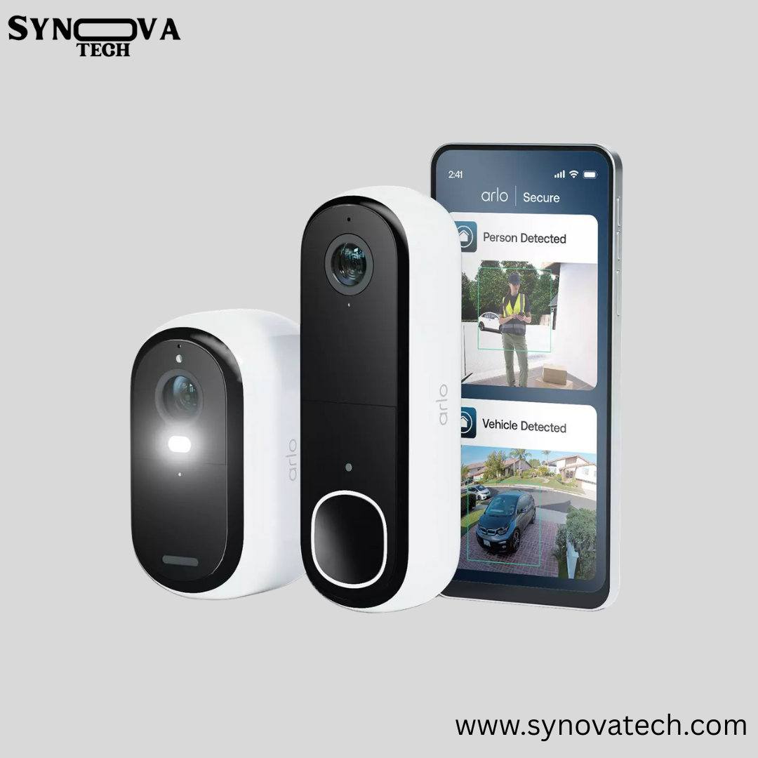 Arlo Video Doorbell HD and Arlo Outdoor 2K Security Camera with 24 month Arlo Secure subscription